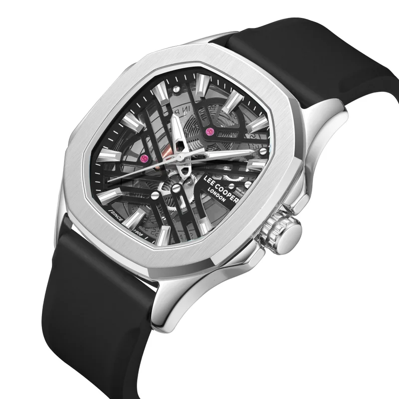 لي كوبر Men's Silicone Analog Watch LC08254.351 - 28 mm
