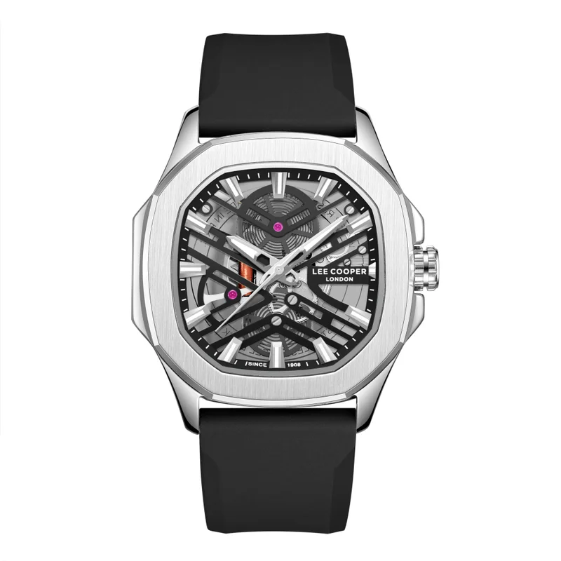 لي كوبر Men's Silicone Analog Watch LC08254.351 - 28 mm
