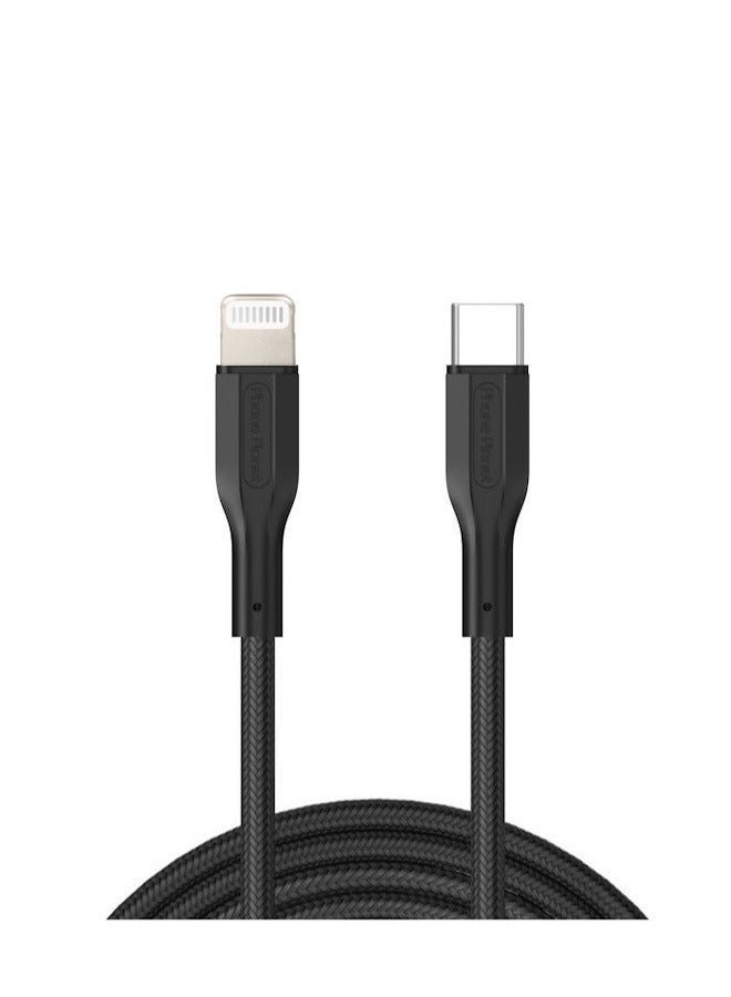 Phone Planet High quality USB-C to Lightning charging cable 1m Black - Image 1
