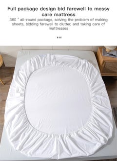 Sharpdo Waterproof Fitted Sheet,Machine Washable,Solid Color Mattress Protector, Urine Care Sheet,Grey  - Image 3
