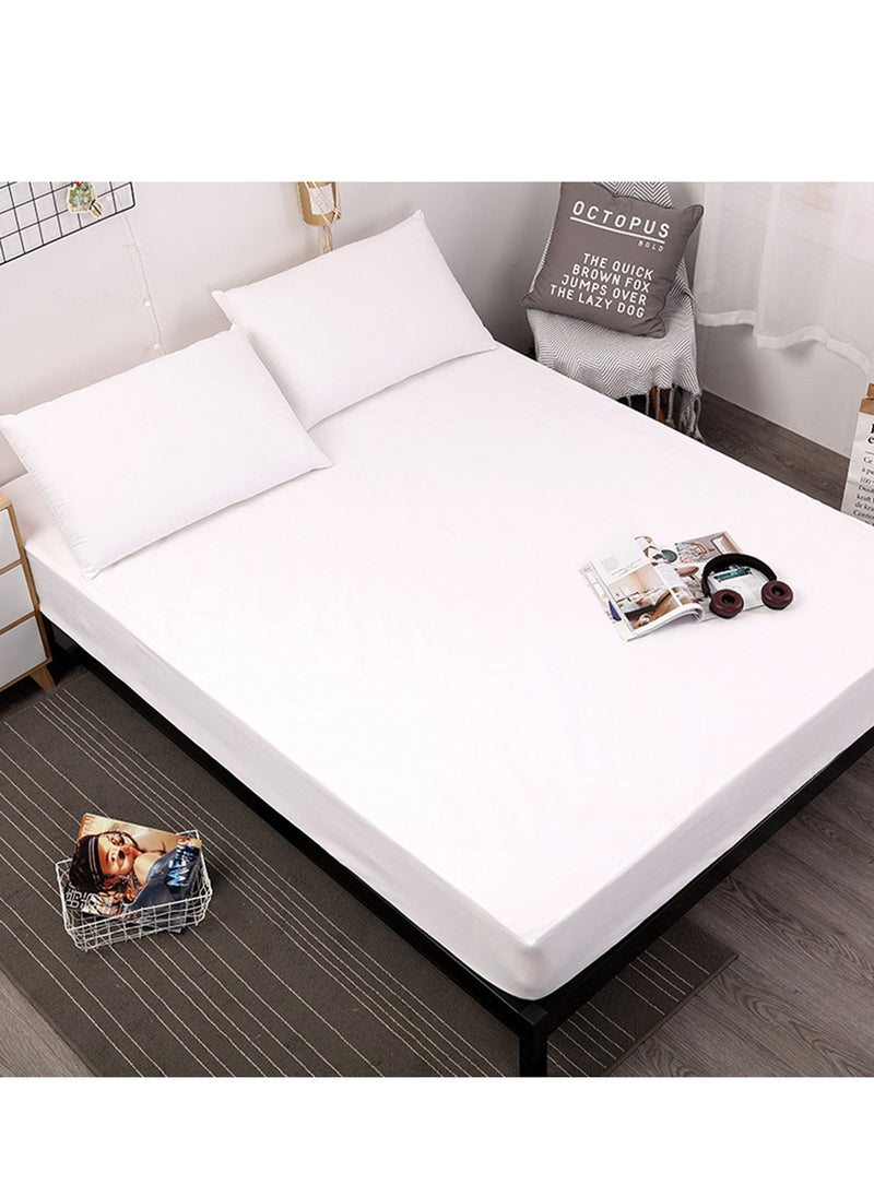 Sharpdo Waterproof Fitted Sheet,Machine Washable,Solid Color Mattress Protector, Urine Care Sheet,Grey  - Image 1