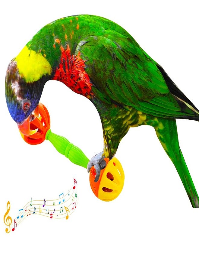 DQITJ 4 Pack Bird Barbell Dumbell Foot Toy for Small Bird Parrot Green Cheek Parakeet Cockatiel Conure Love Birds - Image 2