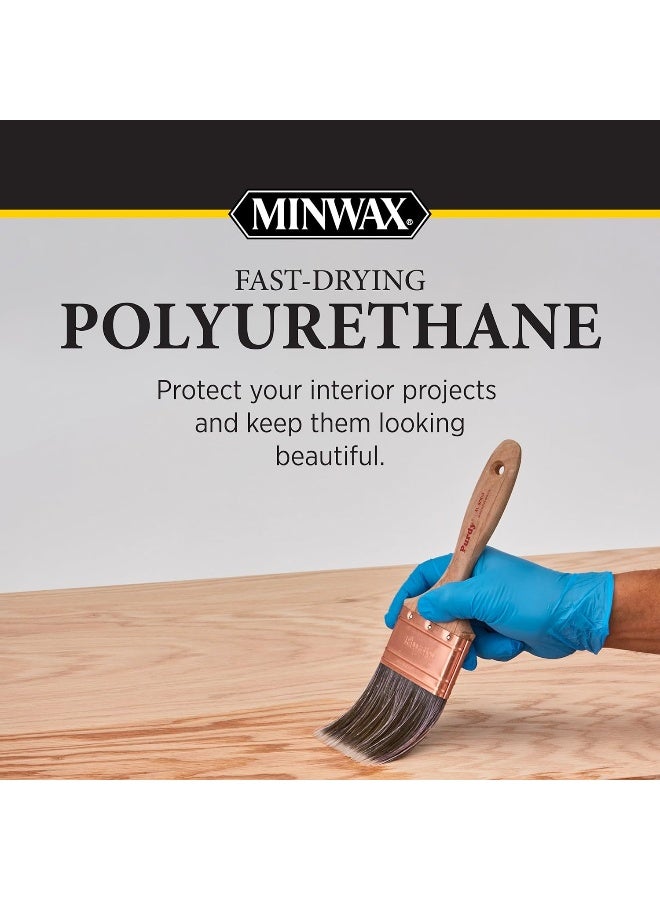 Minwax بخاخ بولي يوريثان سريع الجفاف من مينواكس، تشطيب خشب واقي، شفاف نصف لامع، 11.5 أونصة. علبة رذاذ - Image 2