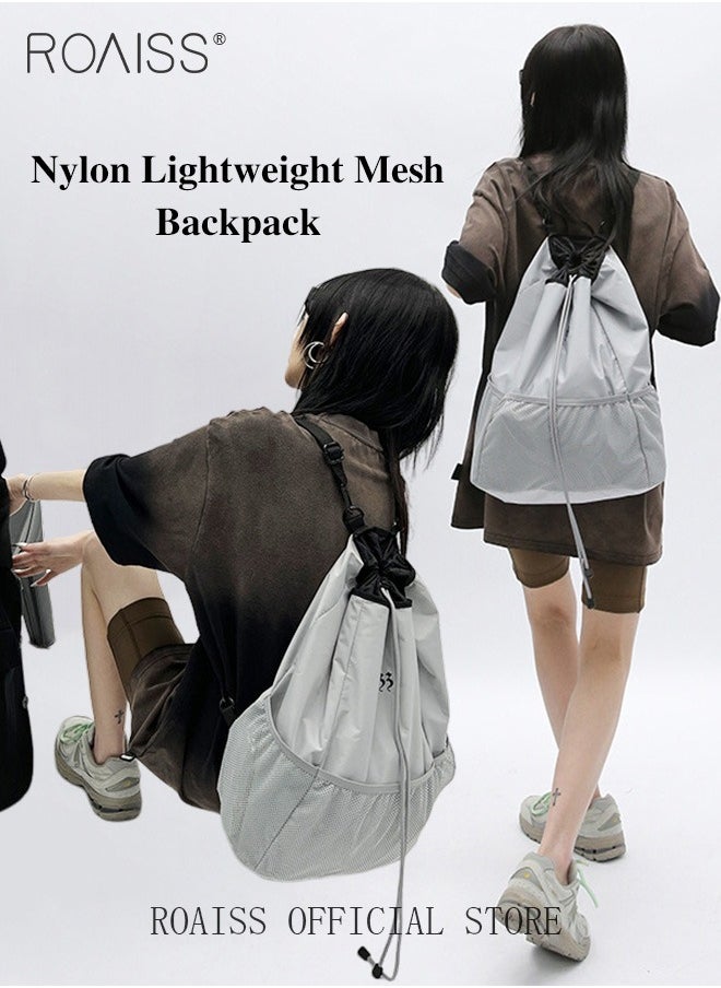 roaiss - Unisex Multifunctional Backpack Large Capacity Classic and Versatile Solid Color Style Drawstring Closure Design for Security and Anti Theft Suitable for Basketball and Outdoor Sports - Image 1