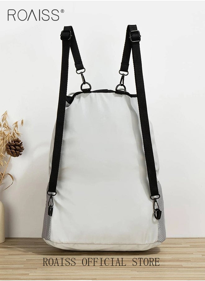 roaiss - Unisex Multifunctional Backpack Large Capacity Classic and Versatile Solid Color Style Drawstring Closure Design for Security and Anti Theft Suitable for Basketball and Outdoor Sports - Image 1