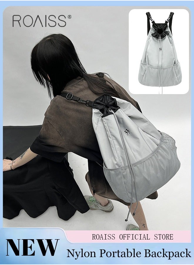 roaiss - Unisex Multifunctional Backpack Large Capacity Classic and Versatile Solid Color Style Drawstring Closure Design for Security and Anti Theft Suitable for Basketball and Outdoor Sports - Image 1
