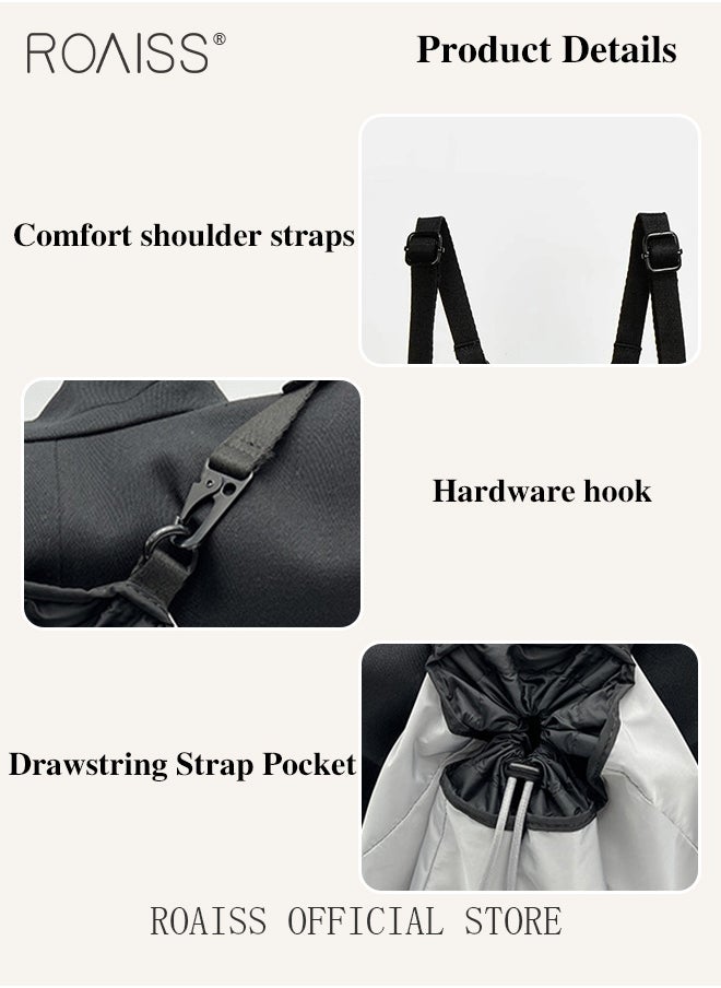 roaiss - Unisex Multifunctional Backpack Large Capacity Classic and Versatile Solid Color Style Drawstring Closure Design for Security and Anti Theft Suitable for Basketball and Outdoor Sports - Image 1