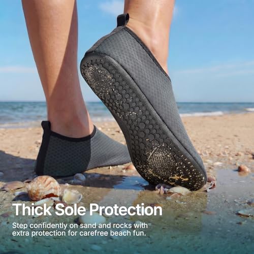 ATHMILE Water Shoes for Women Men QuickDry Aqua Socks Swim Beach Barefoot Yoga Exercise Wear Sport Accessories Pool Camping Must Haves Adult Youth Size 1314Women1213Men - Image 3