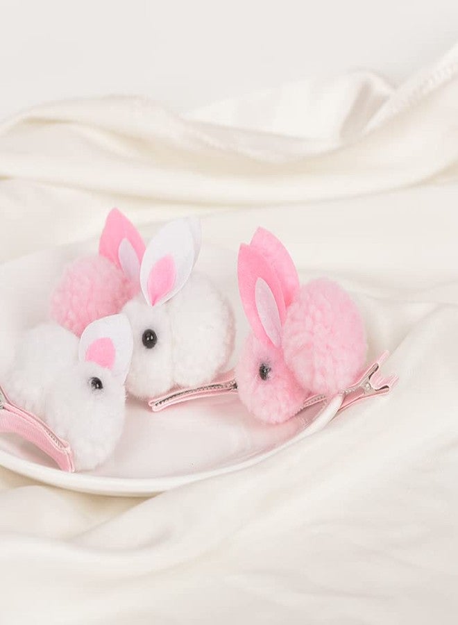 Guqqeuc Cute Plush Bunny Hair Clips and Barrettes for Girls - Easter and Little Girls Hair Accessories - Image 2