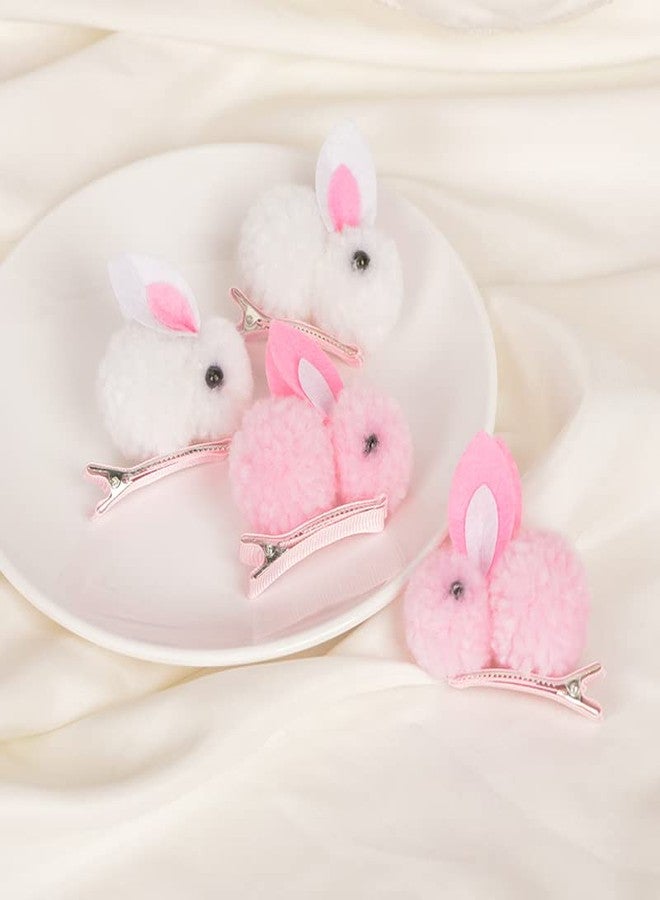 Guqqeuc Cute Plush Bunny Hair Clips and Barrettes for Girls - Easter and Little Girls Hair Accessories - Image 4
