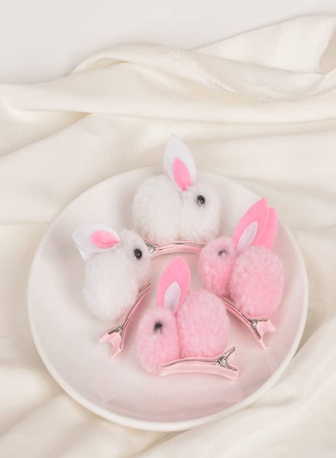 Guqqeuc Cute Plush Bunny Hair Clips and Barrettes for Girls - Easter and Little Girls Hair Accessories - Image 3