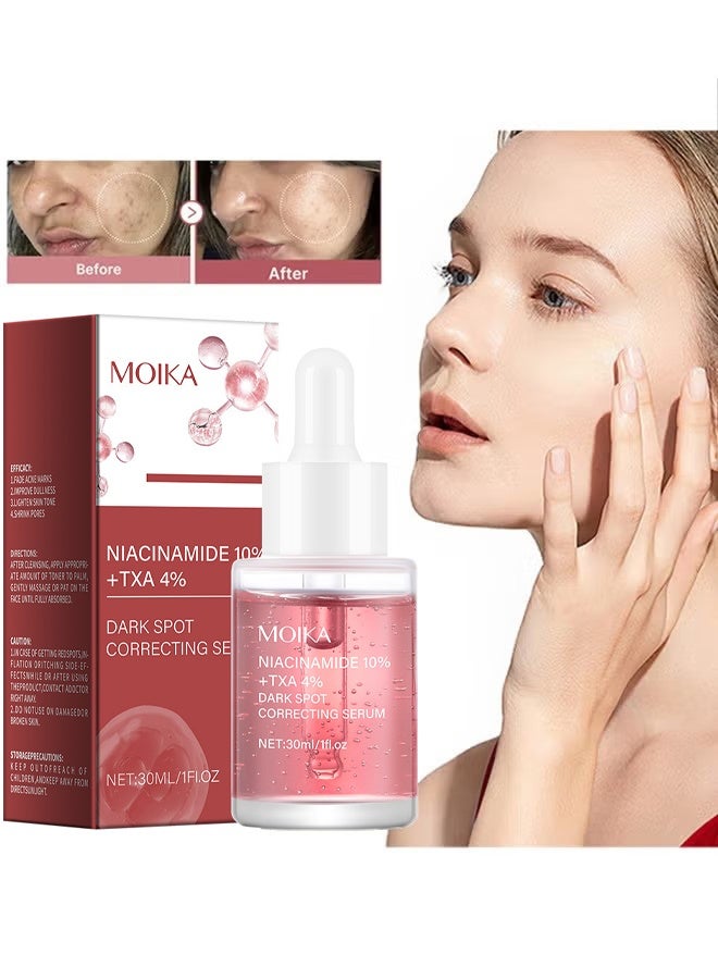 MOIKA Niacinamide 10% + TXA 4% Dark Spot Correcting Serum, Tranexamic Acid Serum, Hyaluronic Acid,  Vitamin B12, Fragrance-Free 30ml - Image 1
