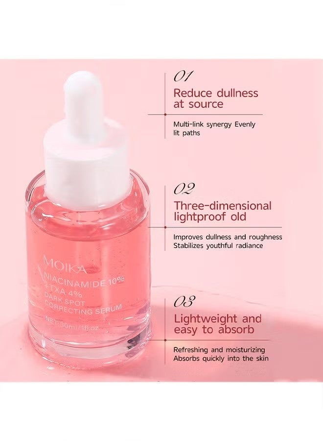 MOIKA Niacinamide 10% + TXA 4% Dark Spot Correcting Serum, Tranexamic Acid Serum, Hyaluronic Acid,  Vitamin B12, Fragrance-Free 30ml - Image 5