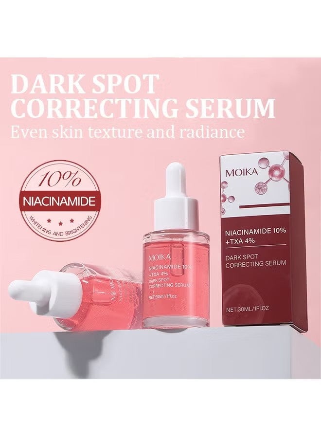 MOIKA Niacinamide 10% + TXA 4% Dark Spot Correcting Serum, Tranexamic Acid Serum, Hyaluronic Acid,  Vitamin B12, Fragrance-Free 30ml - Image 2