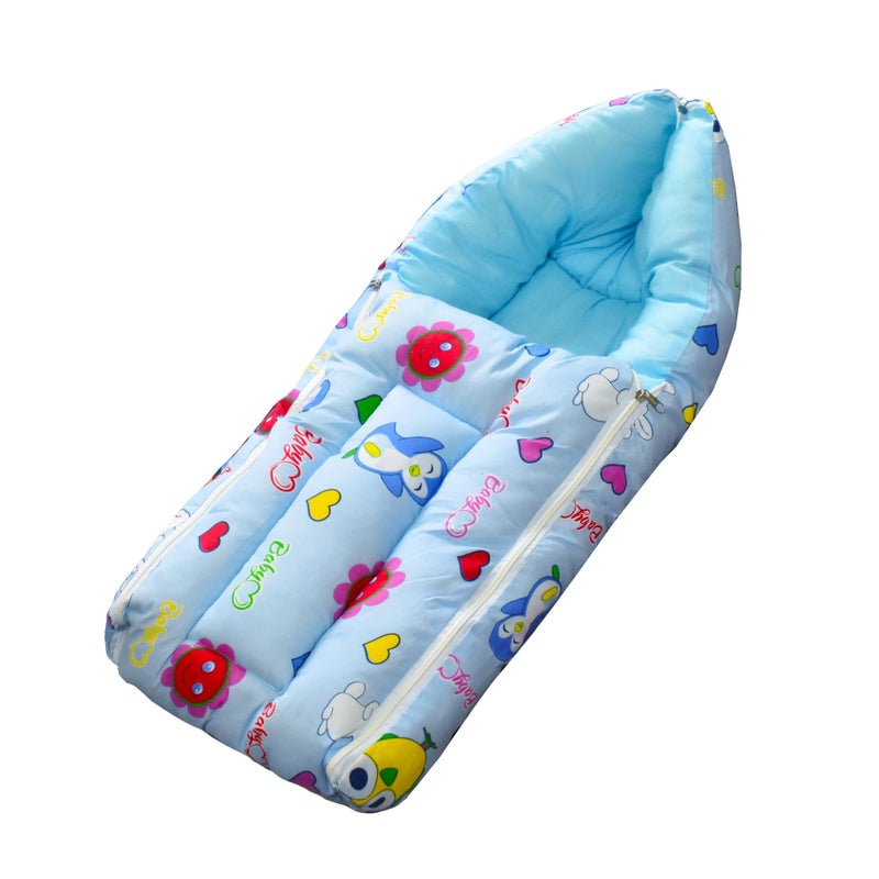 ParentsLap Gem Baby Sleeping Bag Cum Carrying Bag (Blue) - Image 1