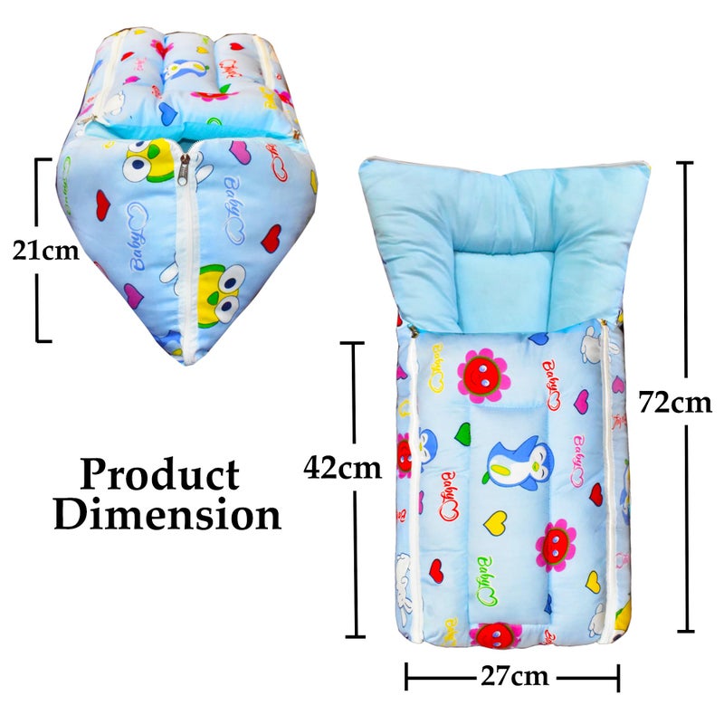 ParentsLap Gem Baby Sleeping Bag Cum Carrying Bag (Blue) - Image 5