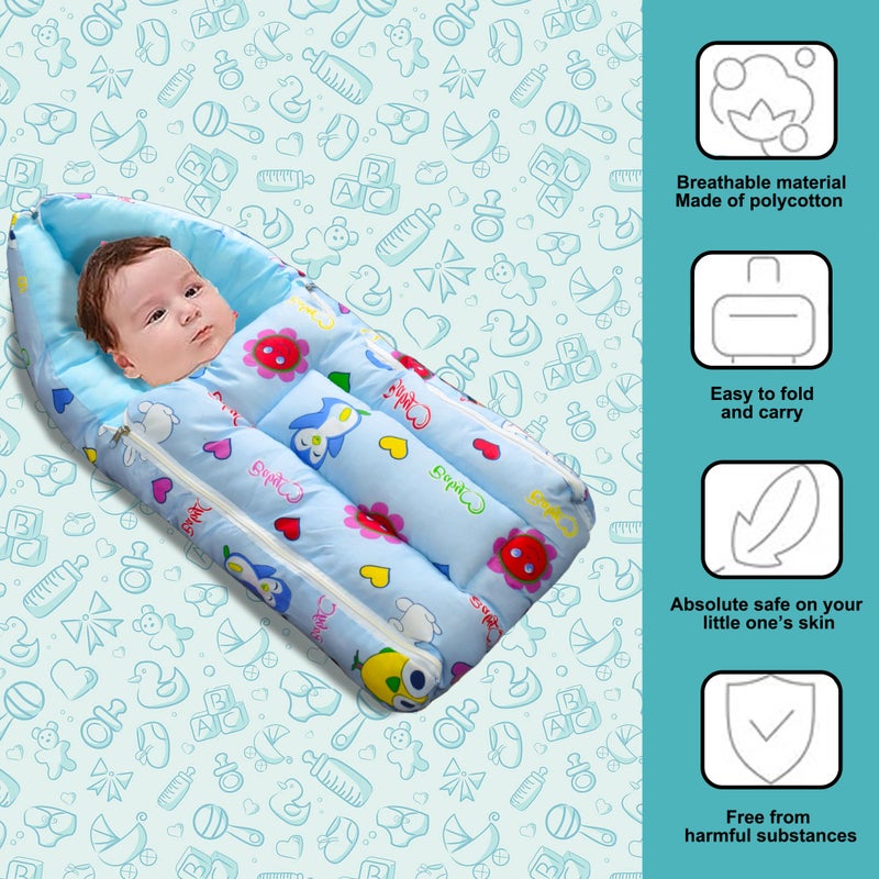 ParentsLap Gem Baby Sleeping Bag Cum Carrying Bag (Blue) - Image 3