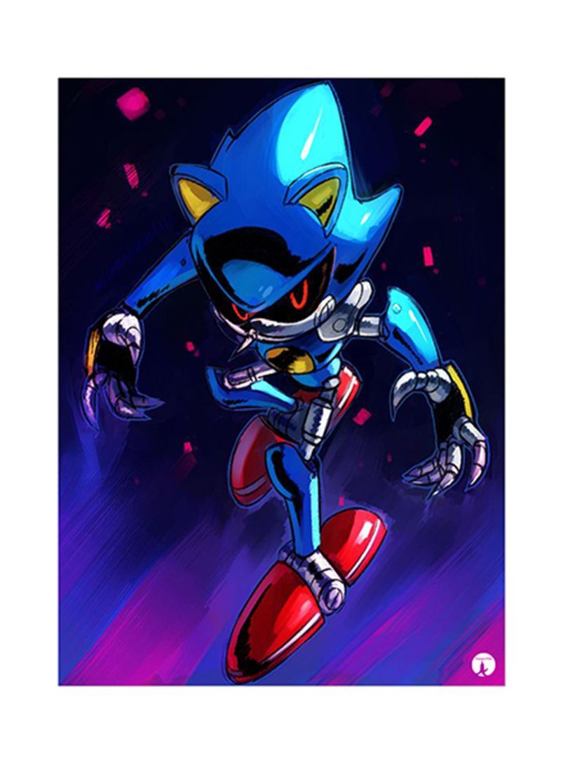 RKN Video Game Sonic Metal Plate Poster Multicolour 15x20centimeter