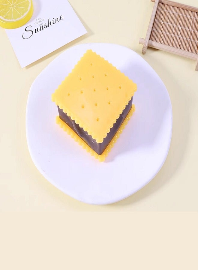 Squeeze Out Funny Faces Sandwich Cookies, Expression Chocolate Sandwich Creative Trick, Decompression Toys - Image 1