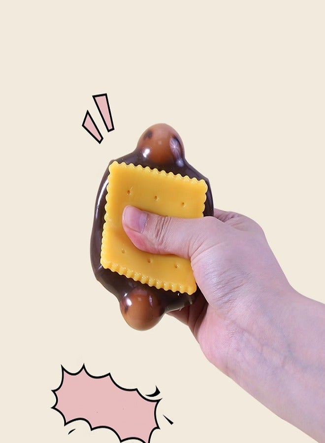 Squeeze Out Funny Faces Sandwich Cookies, Expression Chocolate Sandwich Creative Trick, Decompression Toys - Image 3