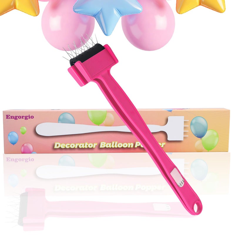 Engorgio Balloon Burster Stick Popper Tool Removal Kit with 20 Steel Pins, Effectivly Deflating Balloonsï¼ŒParty Supply Tool Kit for Parties, Events, and Games (red) - Image 1
