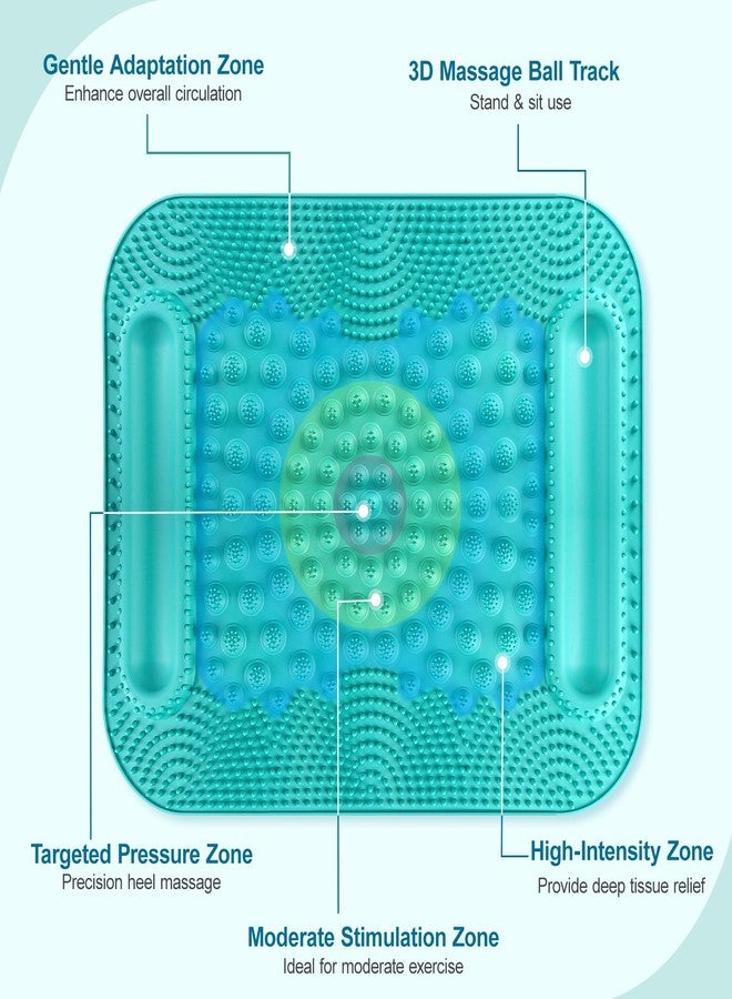 Atsuwell Acupressure Foot Massage Mat, 5-Zone Reflexology Mat with Dual Massage Ball Tracks, Portable Foot Pressure Point Pad for Stress Relief, Arch & Heel Pain, Home & Gym Use, 20.1'' x 17 '' - Image 3