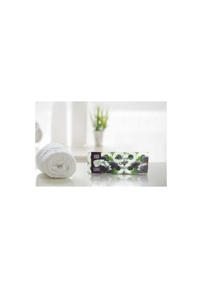 Ghena 2-Ply Toilet Paper Rolls - 10 Rolls, 500 Sheets Each - Image 2