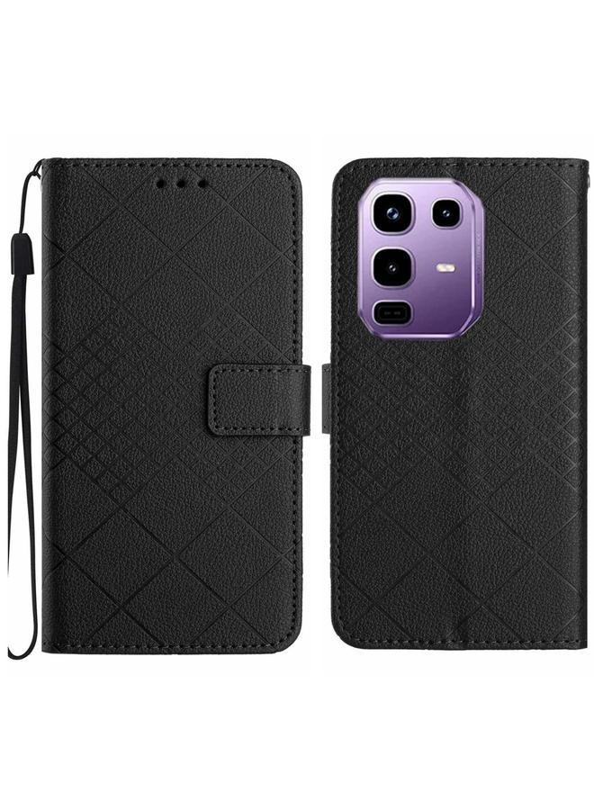 Zaboon Case For Infinix Note 50 Pro 4G / Note 50 4G Rhombic Grid Texture Leather Phone Case - Image 1