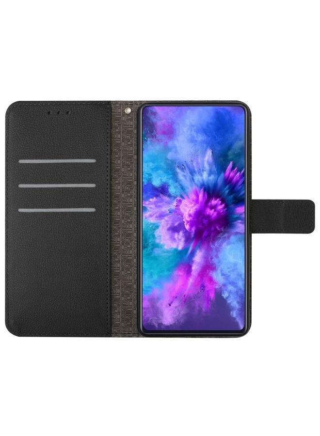 Zaboon Case For Infinix Note 50 Pro 4G / Note 50 4G Rhombic Grid Texture Leather Phone Case - Image 3