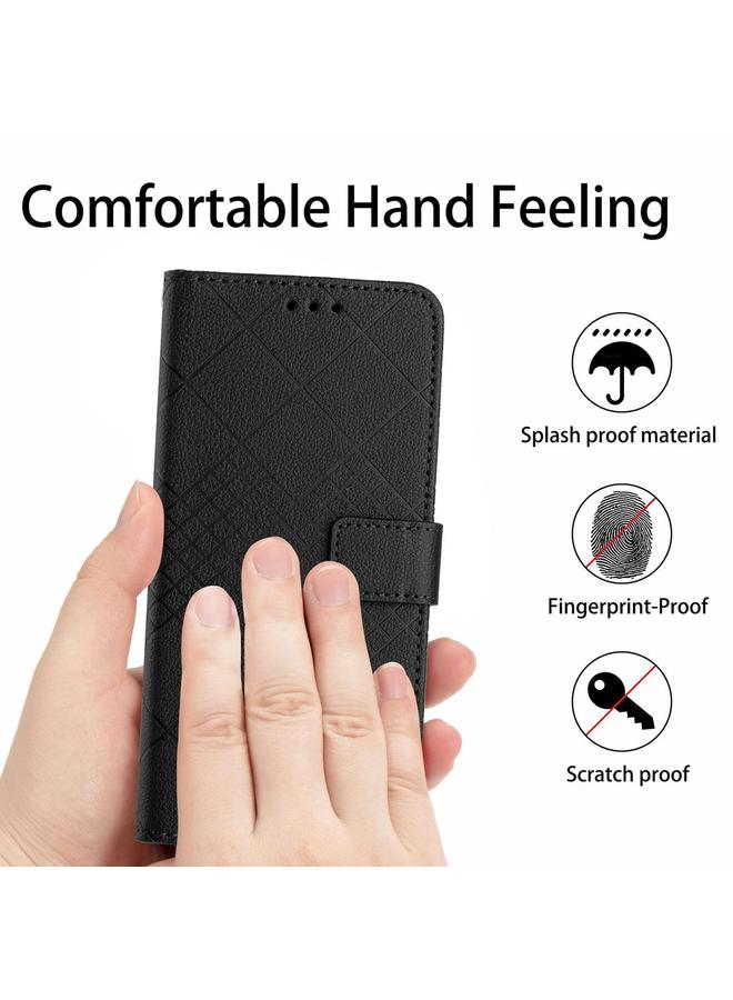 Zaboon Case For Infinix Note 50 Pro 4G / Note 50 4G Rhombic Grid Texture Leather Phone Case - Image 5