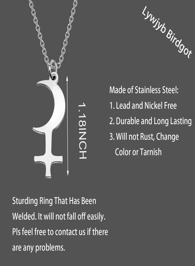 Lywjyb Birdgot Moon Symbol Necklace Astrology Gift Mythology Jewelry (Moon ne) - Image 2