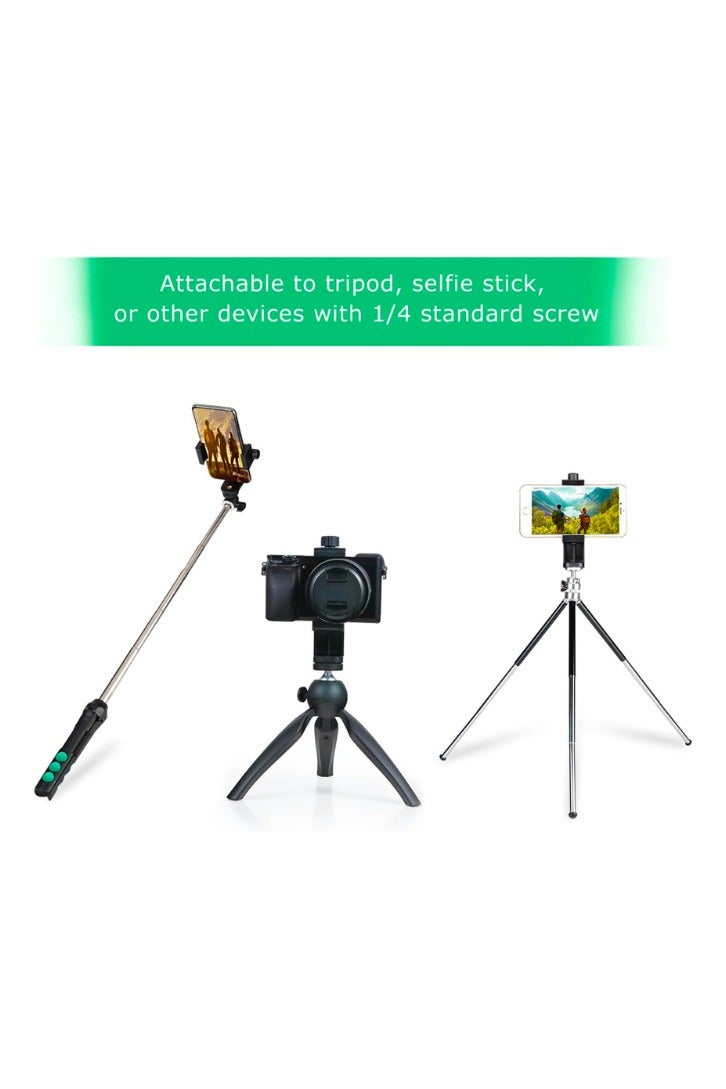 Chase Up Premium Smartphone Holder/Vertical and Horizontal Tripod Mount Adapter Rotatable Bracket with 1/4 Inch Screw/Adjustable Clip for iPhone, Android Cell Phone, Selfie Stick, Camera Stand - Image 2