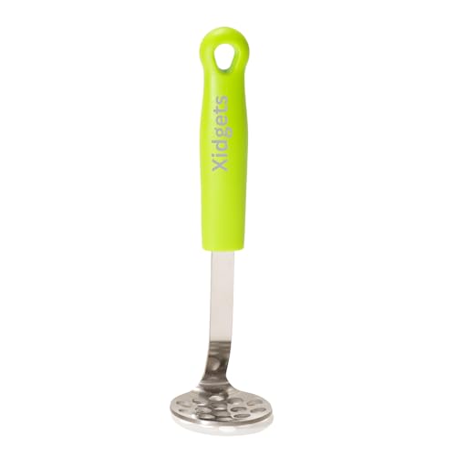 Xidgets Mini Avocado Masher, Small Potato Masher, Heavy Duty, Kitchen Utensil. Stainless Steel, Tiny Masher, Compact Mini Masher for Avocado - Effortless Guacamole Preparation, Dishwasher Safe.… (Green) - Image 1