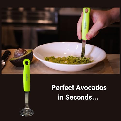 Xidgets Mini Avocado Masher, Small Potato Masher, Heavy Duty, Kitchen Utensil. Stainless Steel, Tiny Masher, Compact Mini Masher for Avocado - Effortless Guacamole Preparation, Dishwasher Safe.… (Green) - Image 3
