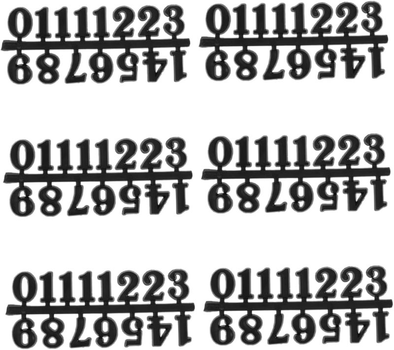 6sets DIY Arabic Number Clock Numerals for Wall Repair Sturdy Numbers for Creative Clock Design and Replacement Safe and Durable DIY Accessories - Image 1