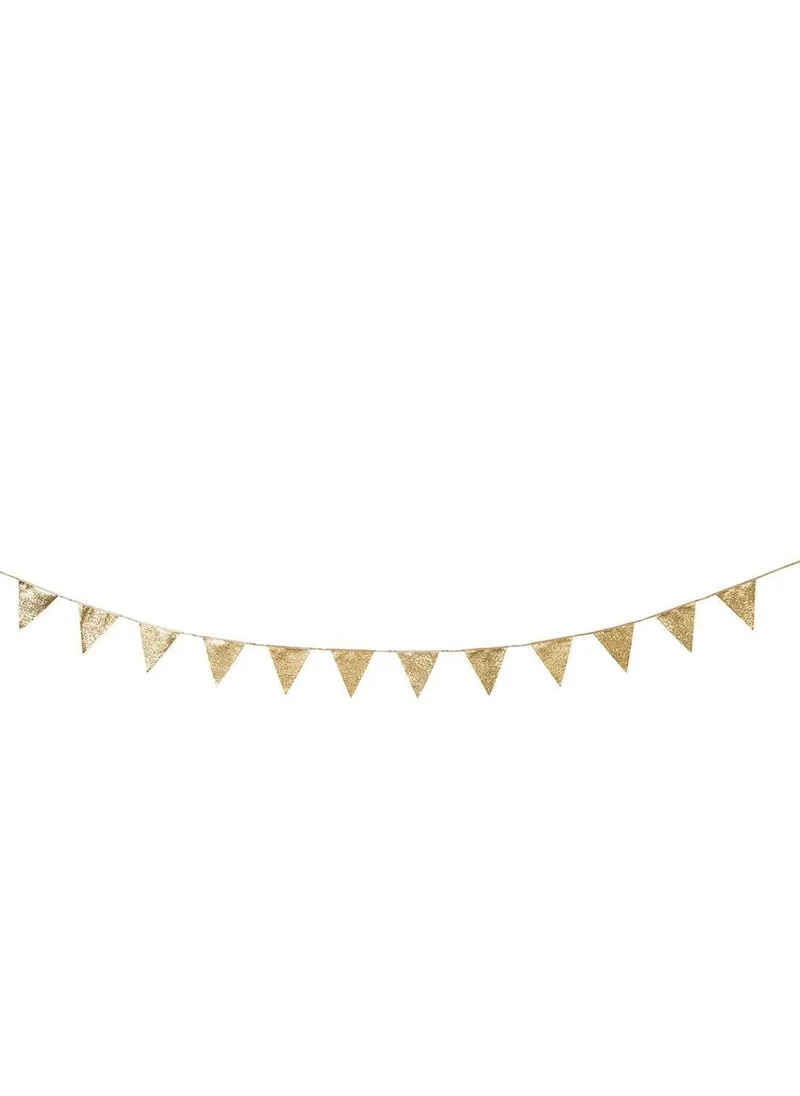 توكينج تيبلز Gold Glitter Bunting - 3m