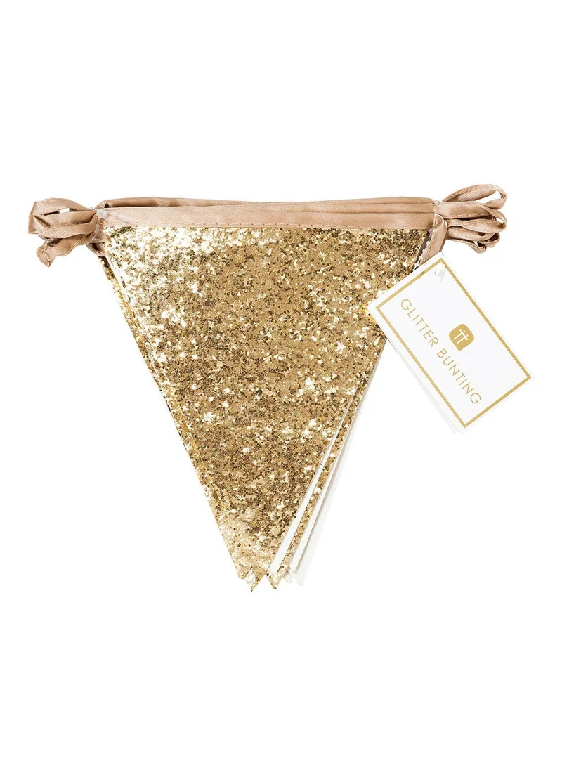 توكينج تيبلز Gold Glitter Bunting - 3m