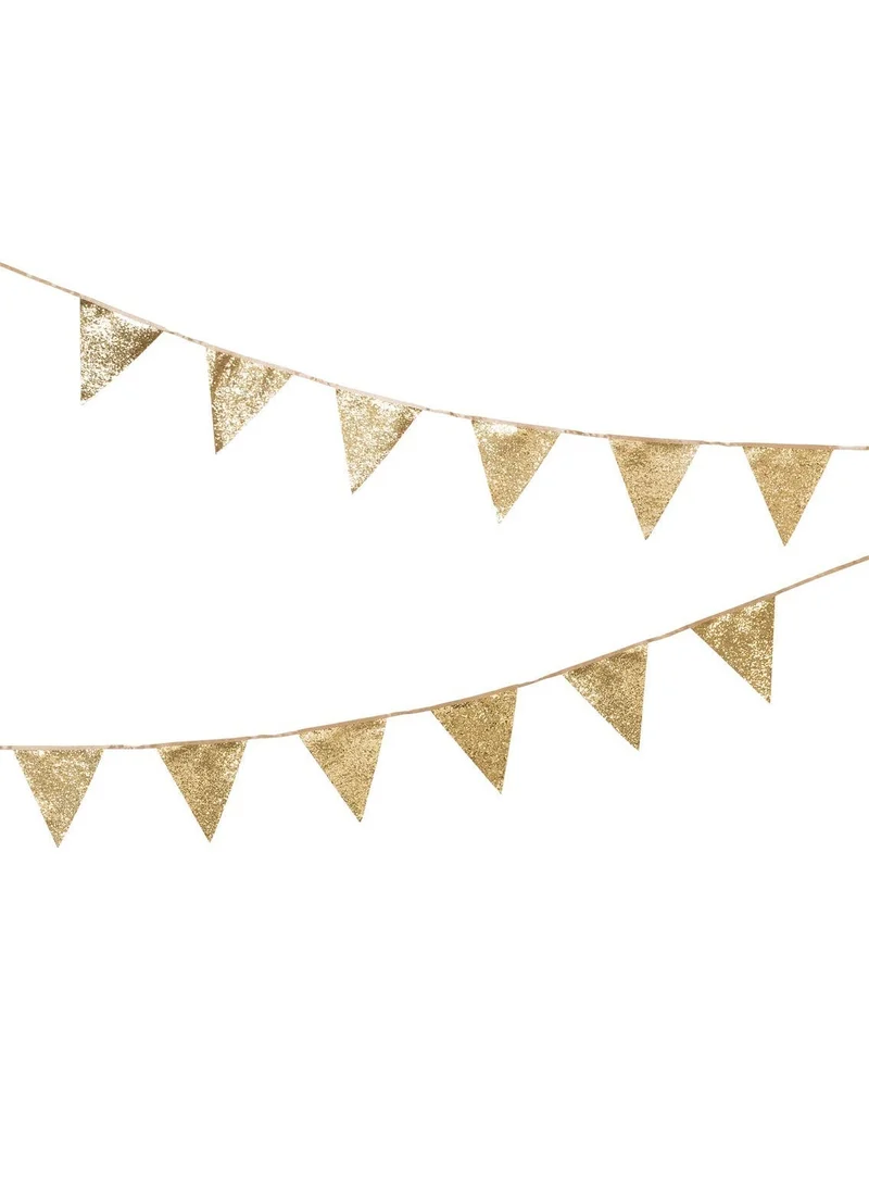 توكينج تيبلز Gold Glitter Bunting - 3m