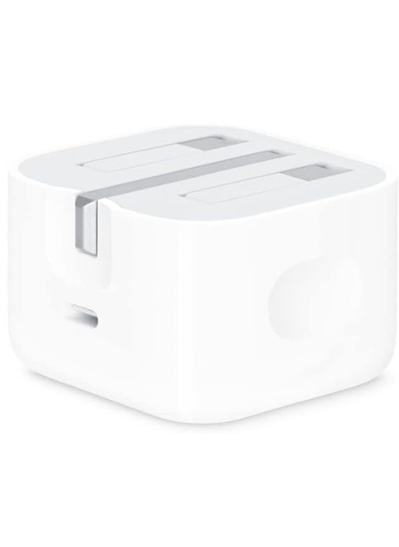 20-W Apple Charger Uk Plug Type C Adapter With 1m Iphone Fast Charging Cable Universal Travel Adapter Usb-c Plug Compatible For All Iphone Device 14/13/12/11 Pro And Pro Max / 8 Plus/X Max/Etc