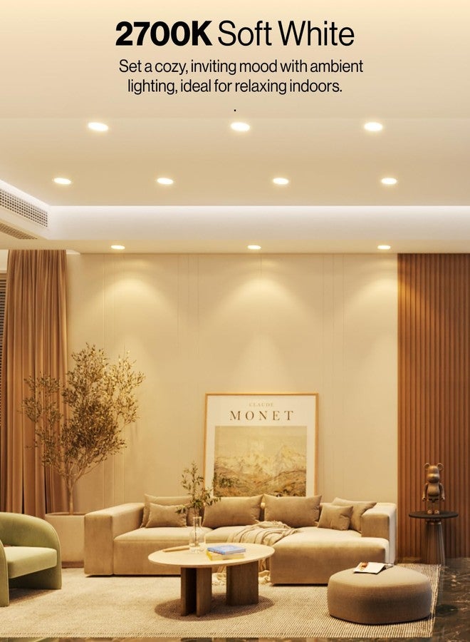 صنكو لايتنغ مجموعة مصابيح LED من Sunco Lighting، عبوة من 12 مصباحًا، مقاس 5/6 بوصة، مناسبة لتحديث الإضاءة المدمجة، بإطار ناعم، قابلة للتعتيم، لون أبيض دافئ 2700 كلفن، 13 واط = 75 واط، 965 لومن، مقاومة للرطوبة، طقم تحويل بديل - حاصلة على شهادة UL Energy Star - Image 3