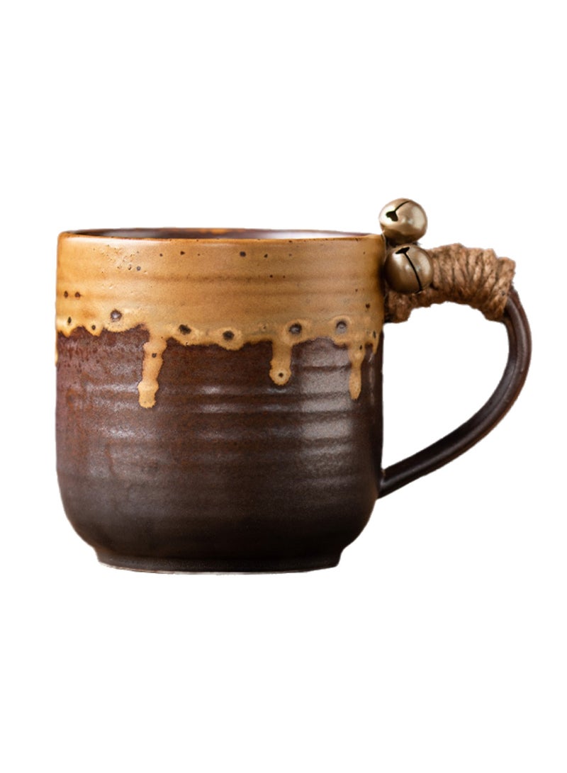Special-Shaped Mugs, Retro Ceramic Cups, Irregular Cups, Stoneware Water Cups, High-Value Coffee Cups（Coffee color 260ml） - Image 1