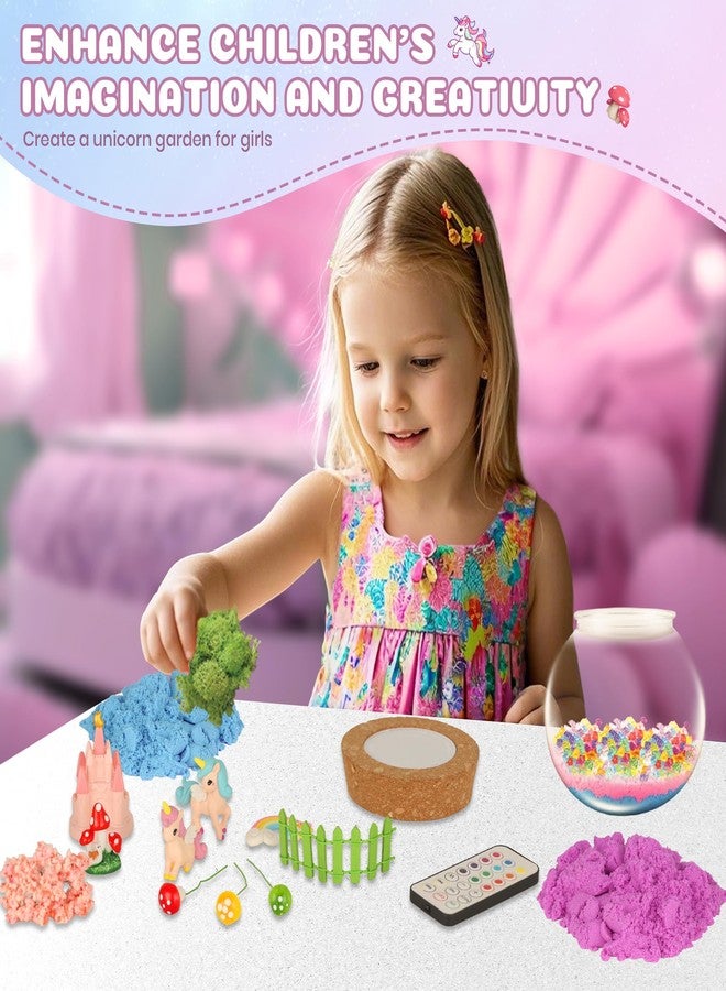 Nicella Unicorn Light-Up Terrarium Kit for Kids - LED Night Light Birthday Gift for Girls Ages 4 5 6 7 8-12 Year Old - Unicorn Toys for Girls - DIY Arts and Crafts Kit for Kids - Best Presents - Image 2