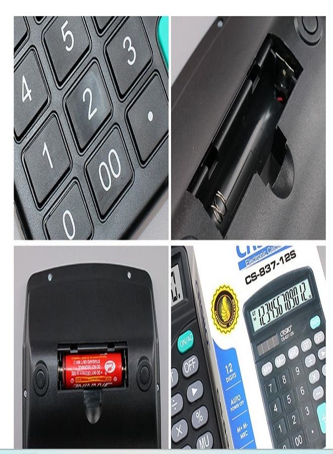 Generic 12 Digit Solar Desktop Calculator  - Image 5