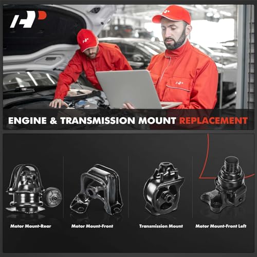 A-Premium 4PCS Engine Motor Mount and Transmission Mount Set Compatible with Honda Accord 1994-1997, Odyssey 1995-1998 & Isuzu Oasis 1996-1999, 2.2L 2.3L, Replace# 50840SV4980, 5862031360 - Image 2