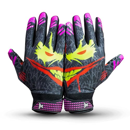 XEZROX WEAR 10 Football Gloves Super Sticky Receiver Gloves Tacky Grip Performance for Games Training Adult Youth Sizes Black Youth Small - Image 3
