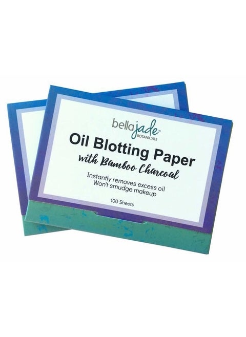 Oil Blotting Paper Sheets – Instantly Absorbs Excess Oil and Shine from Face without Smudging Makeup – Large size, 200 Tissues … (charcoal)