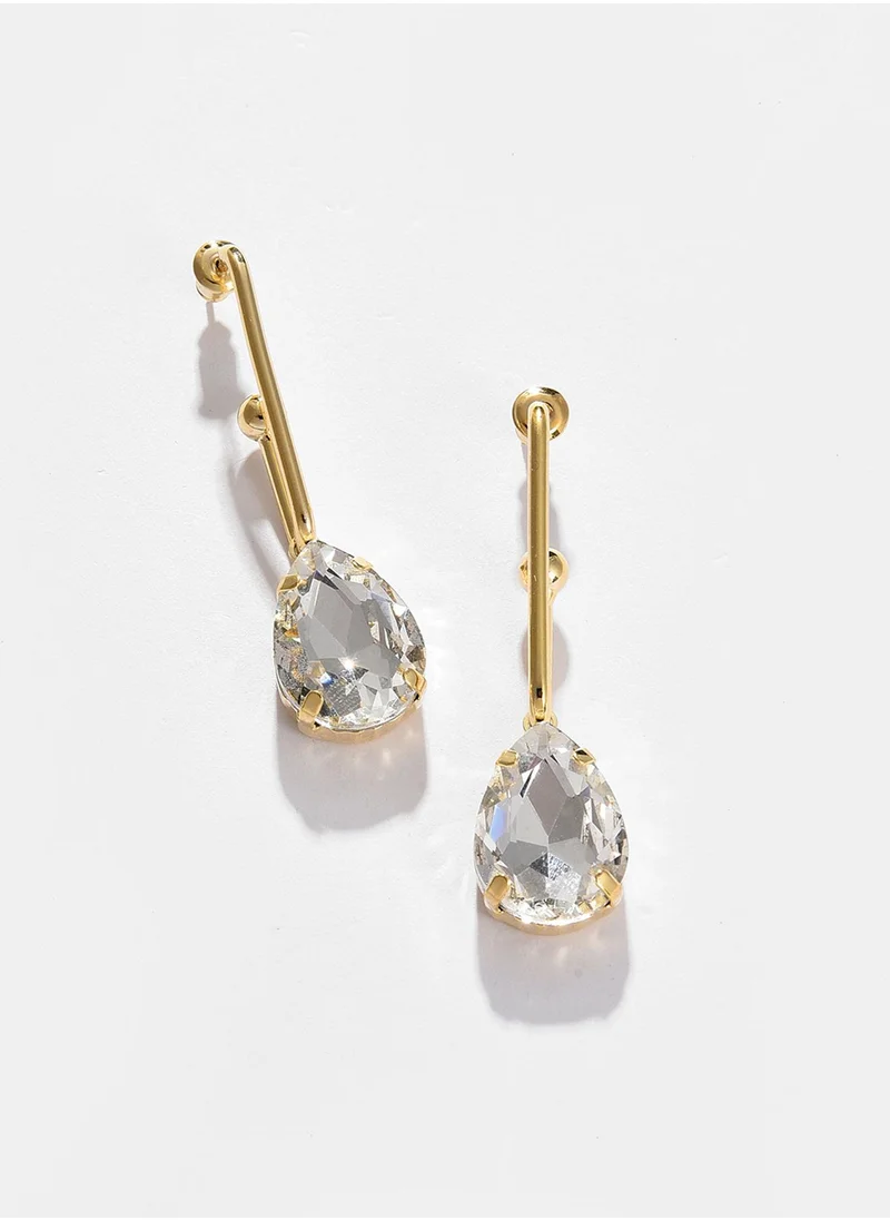 SOHI Artificial Stones Drop Earrings