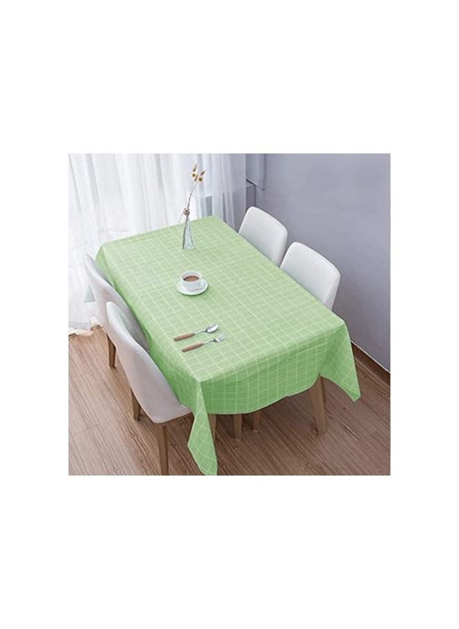 Spaceshoop Vinyl Checkered Table Cloth  For Rectangle Table, Green 137x183cm  - Image 2