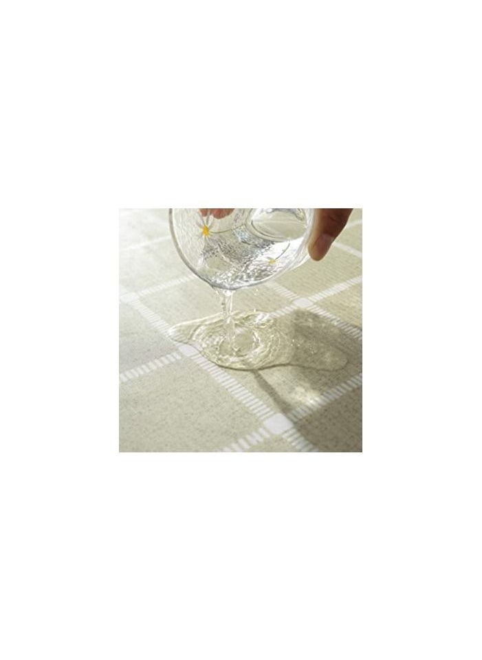 Spaceshoop Vinyl Checkered Table Cloth  For Rectangle Table, Green 137x183cm  - Image 4