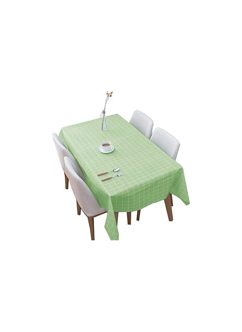 Spaceshoop Vinyl Checkered Table Cloth  For Rectangle Table, Green 137x183cm  - Image 1